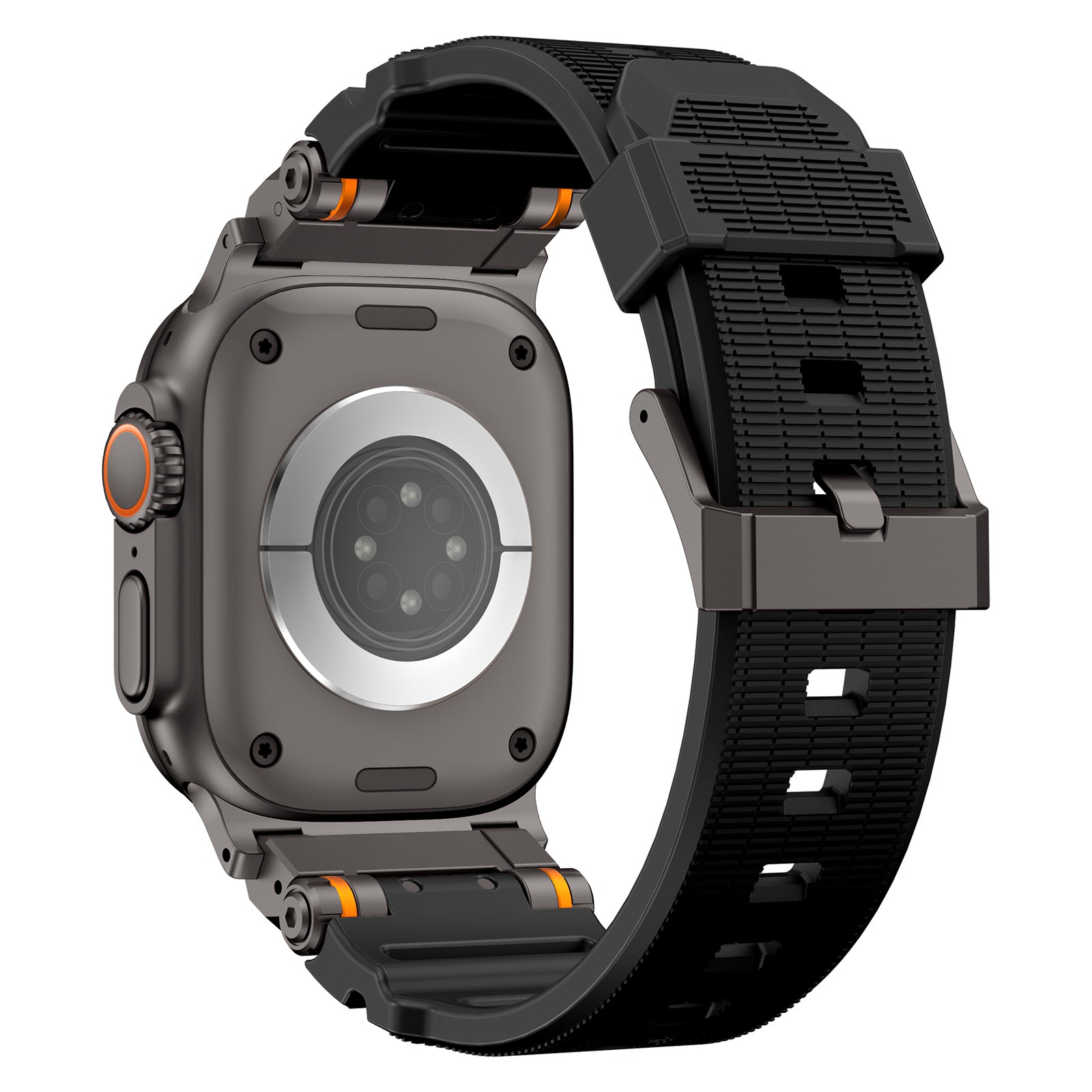 Apple Watch 'Adventurer' Silikonarmband (Schwarz mit Schwarz)