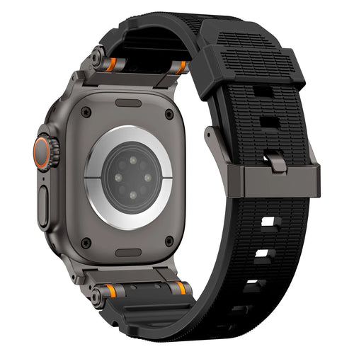 Apple Watch 'Adventurer' Silikonarmband (Schwarz mit Schwarz)