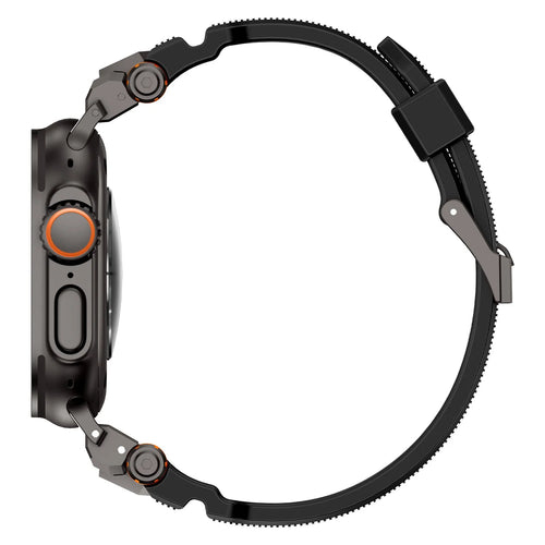 Apple Watch 'Adventurer' Silikonarmband (Schwarz mit Schwarz)