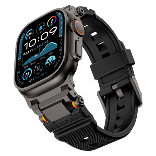 Apple Watch 'Adventurer' Silikonarmband (Schwarz mit Schwarz)