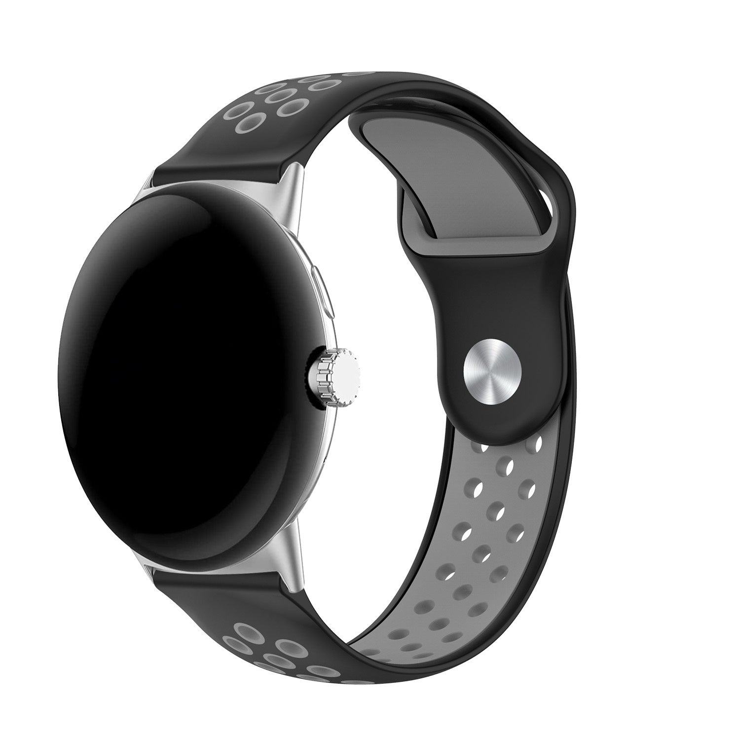 Google Pixel Watch 4 - 41mm Sportarmband (Schwarz/Grau)