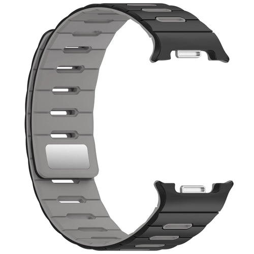 Samsung Galaxy Watch 8 - 40mm Magnetisches Silikonband (Schwarz/Grau)