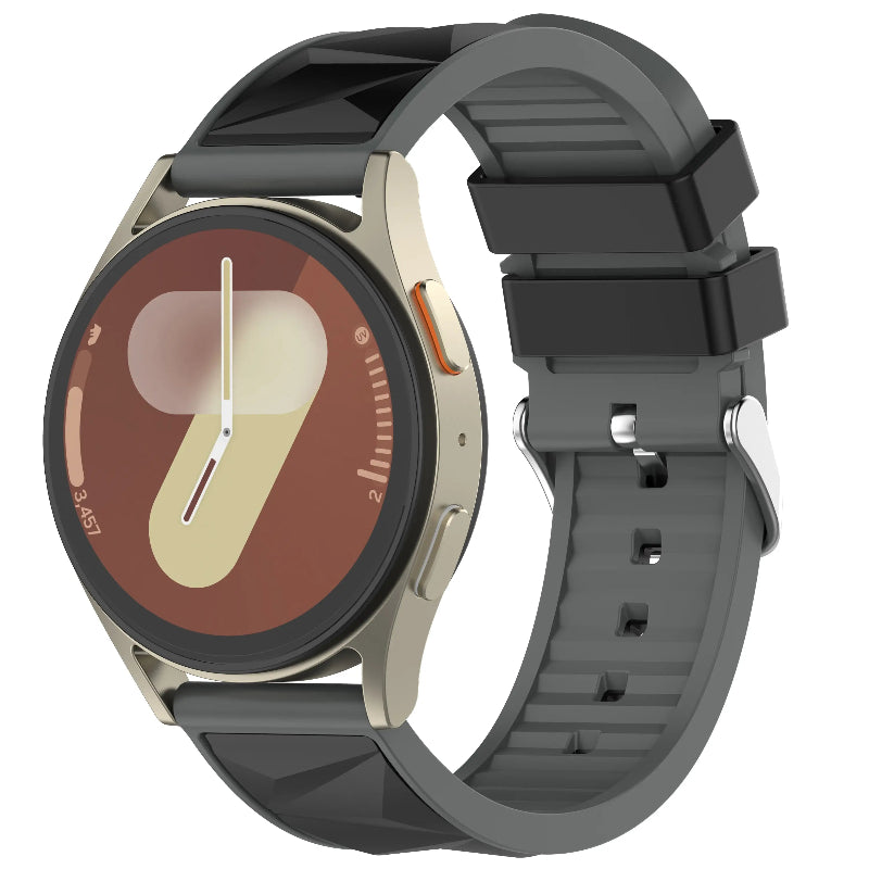 universal 20mm sport diamond band black grey