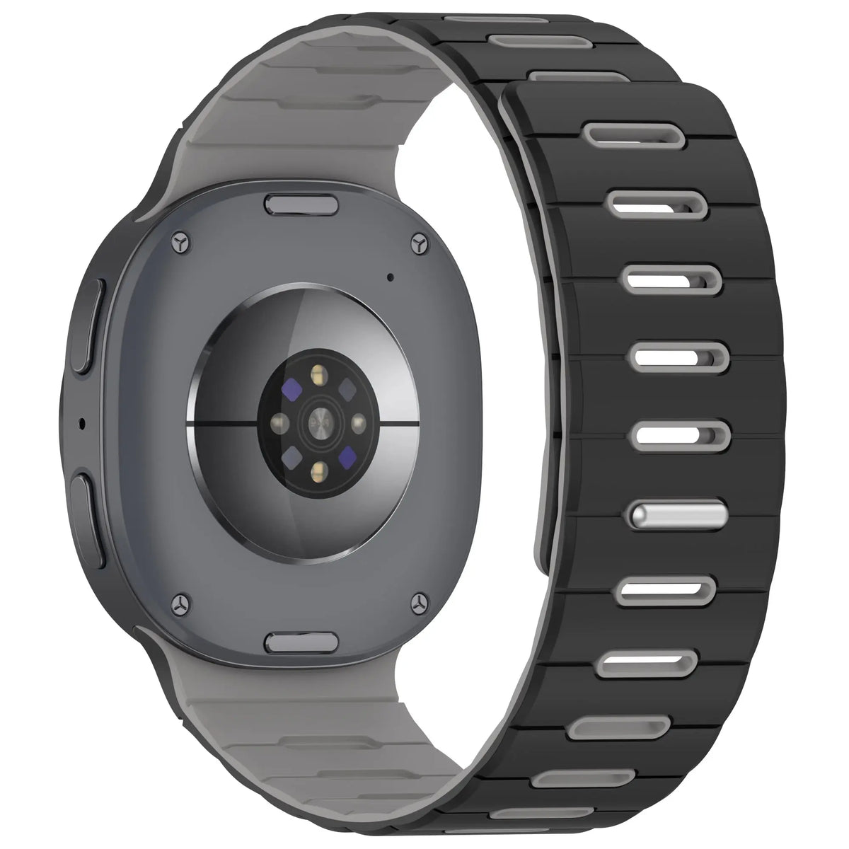 Samsung Galaxy Watch 8 - 40mm Magnetisches Silikonband (Schwarz/Grau)