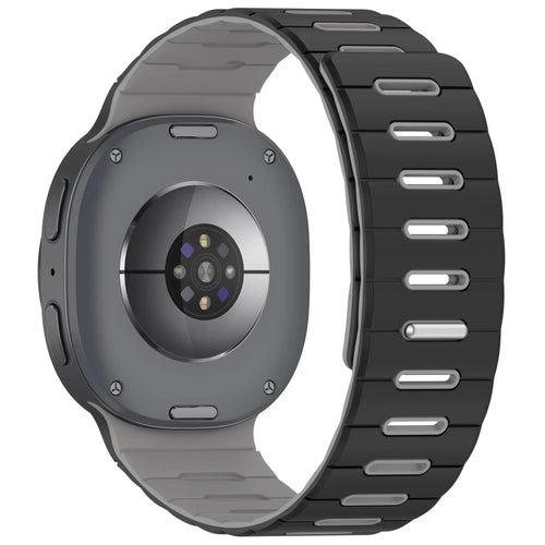 Samsung Galaxy Watch 9 - 44mm Magnetisches Silikonband (Schwarz/Grau)