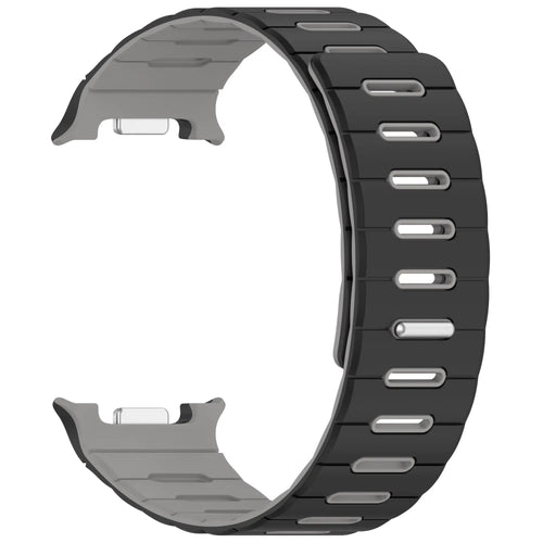 Samsung Galaxy Watch 8 - 40mm Magnetisches Silikonband (Schwarz/Grau)