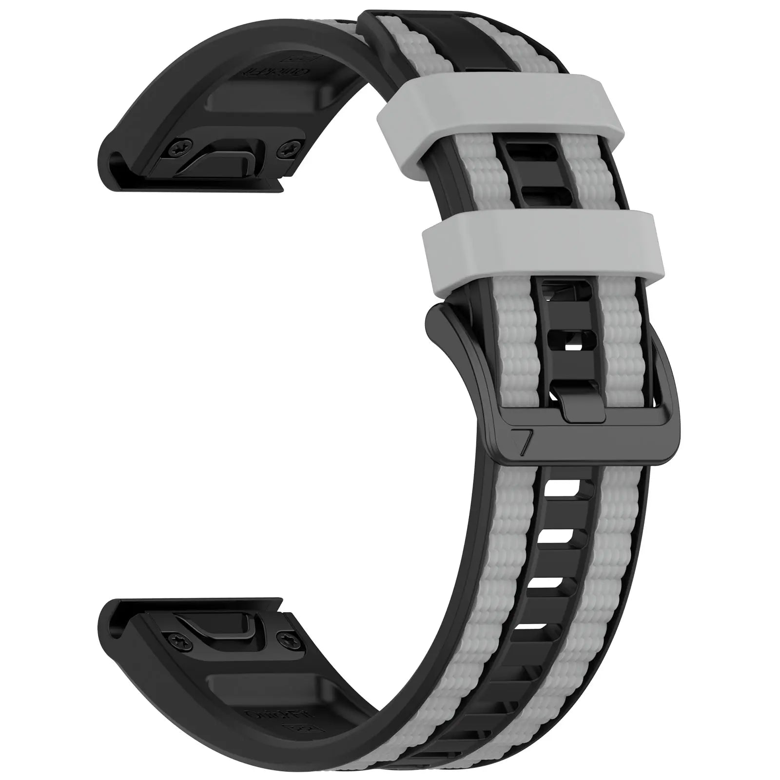 Garmin Quatix 3/6x/7x Sport Grain Armband (Schwarz/Grau)