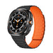 Samsung Galaxy Watch Ultra Magnetisches Silikonarmband (Schwarz/Orange)