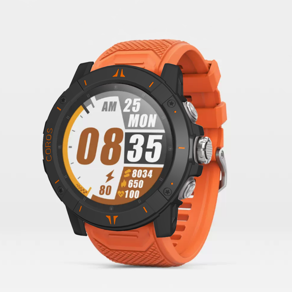 Coros Vertix 2s Hartschale-Hülle (Schwarz-Orange)