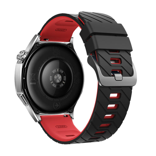 Fossil Gen 5 Twill Sportarmband (Schwarz/Rot)