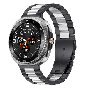 Samsung Galaxy Watch 8 - 44mm Stahlarmband (Schwarz/Silber)