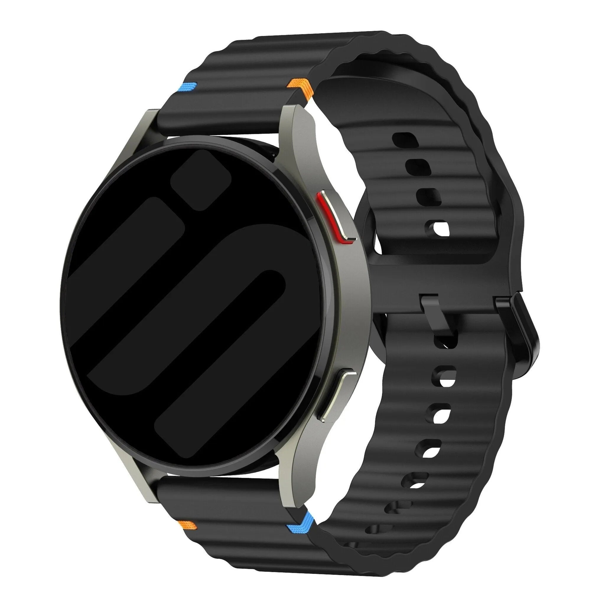 Coros Apex 2 wave Silikonarmband (Schwarz)