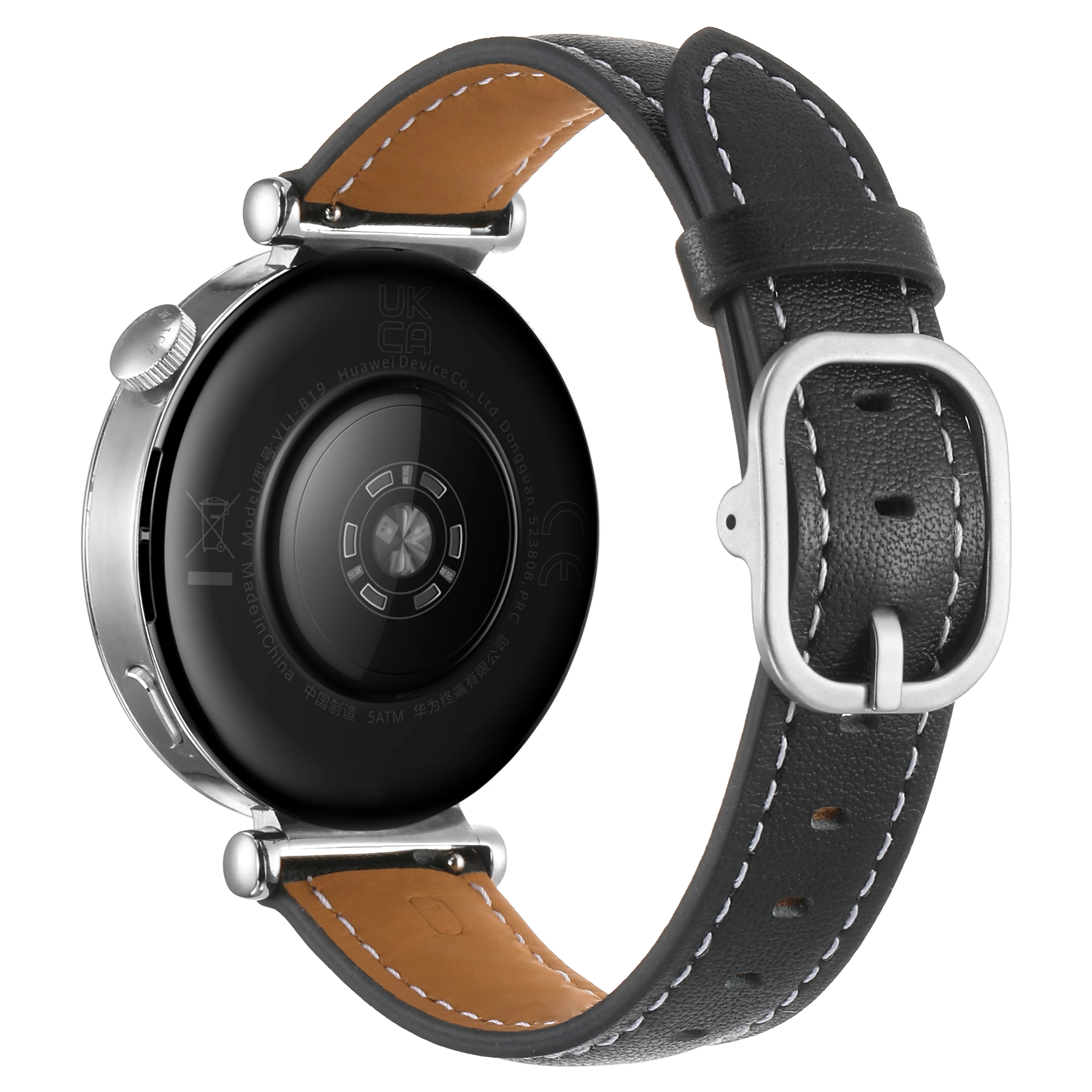 Fossil Gen 5e - 42mm Square Lederarmband (Schwarz)