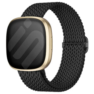 Fitbit Sense 2 verstellbares gewebtes Armband (Schwarz)