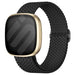Fitbit Sense 2 verstellbares gewebtes Armband (Schwarz)