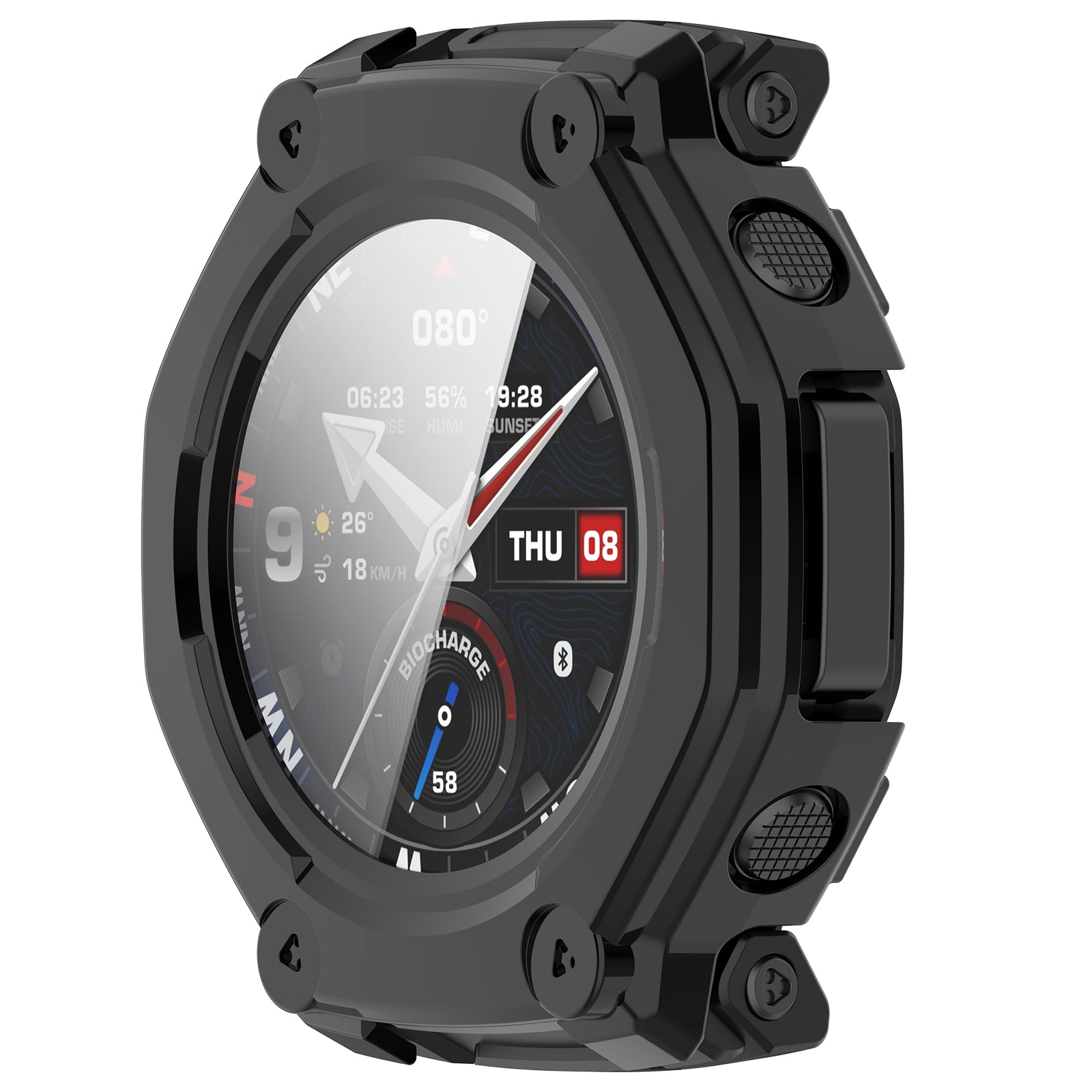 Amazfit T-Rex 3 Pro - 44mm PC Case with Glass (Black)