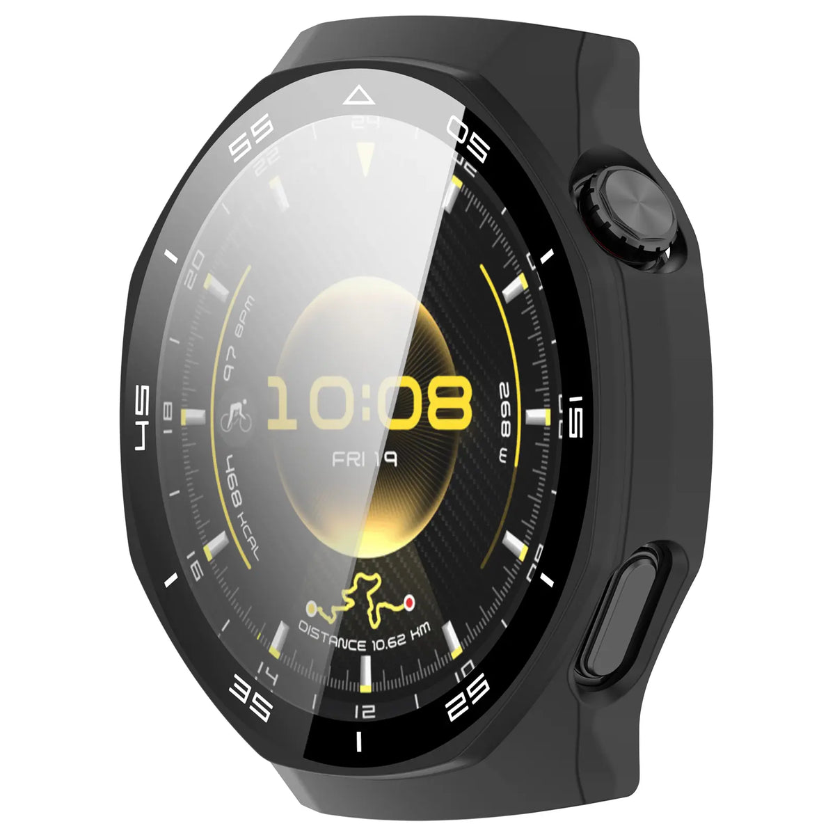 Huawei Watch GT 7 Pro Bezel PC Hülle mit Glas (Mattschwarz)