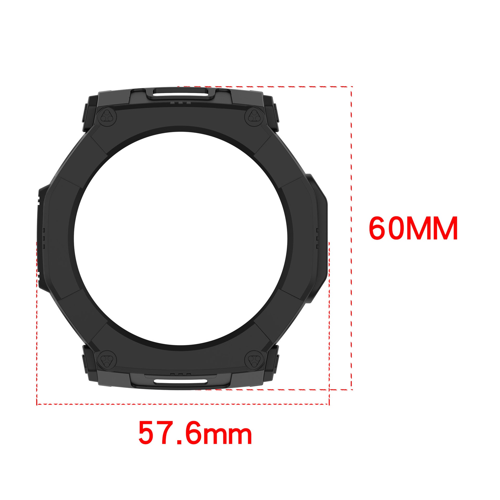 Amazfit T-Rex Ultra 2 Robuste TPU Hülle (Schwarz)