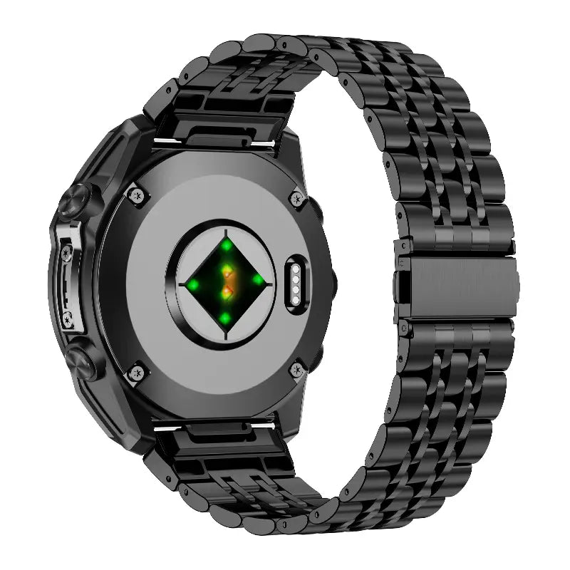 Garmin Instinct Premium '7 Bead' Stahlarmband (Schwarz)