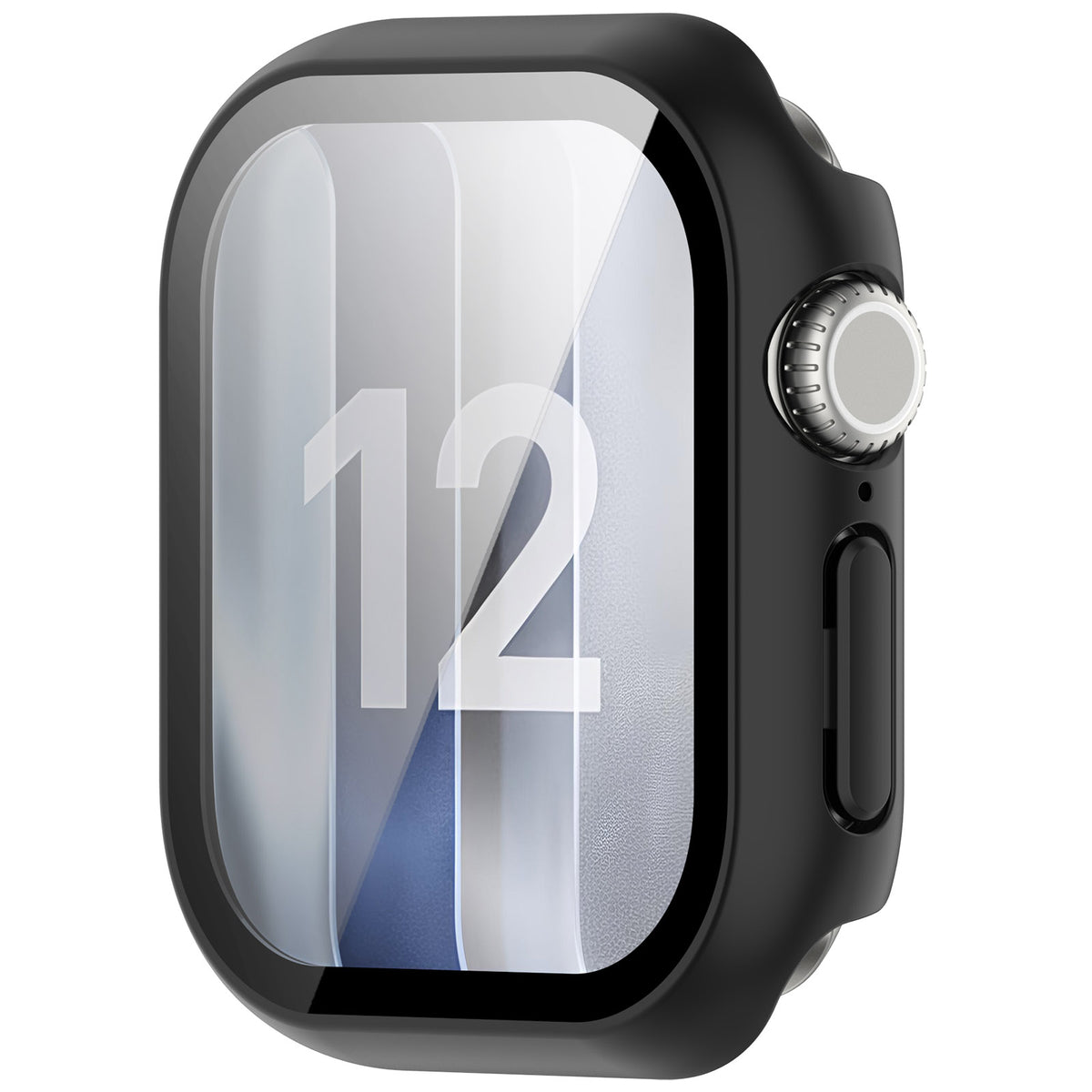 Apple Watch 12 - 46mm PC Case with Glass (Black)