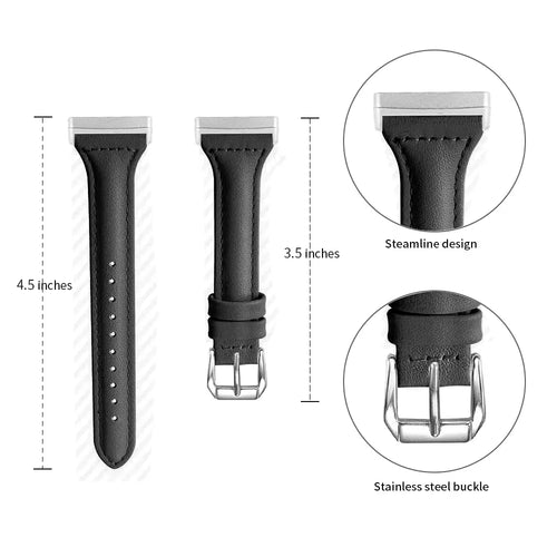 Slim Leather Strap, black