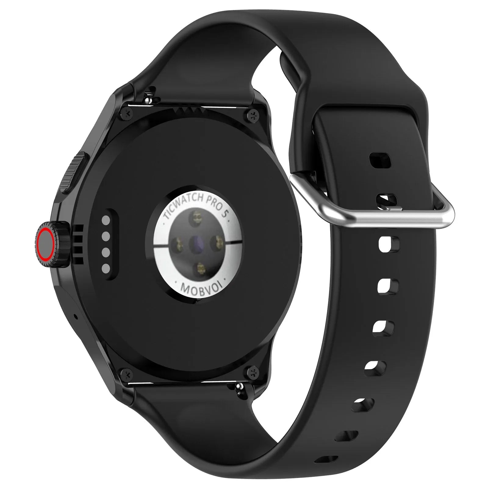 TicWatch Pro 5 Enduro Schnalle Silikonarmband (Schwarz)