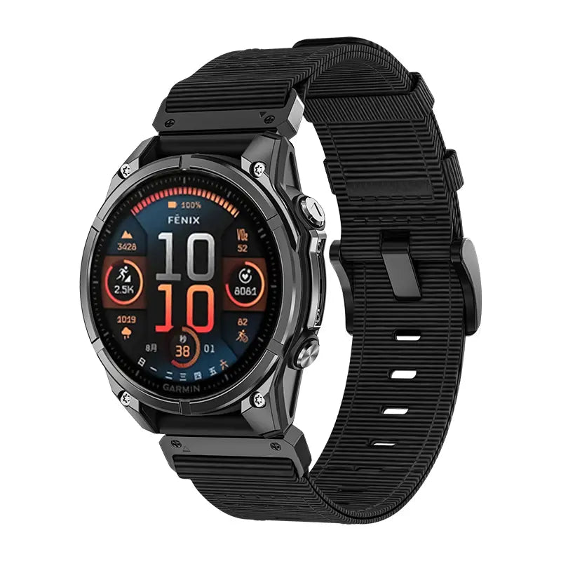 Garmin Instinct Premium Nylon Schnallenarmband (Schwarz)