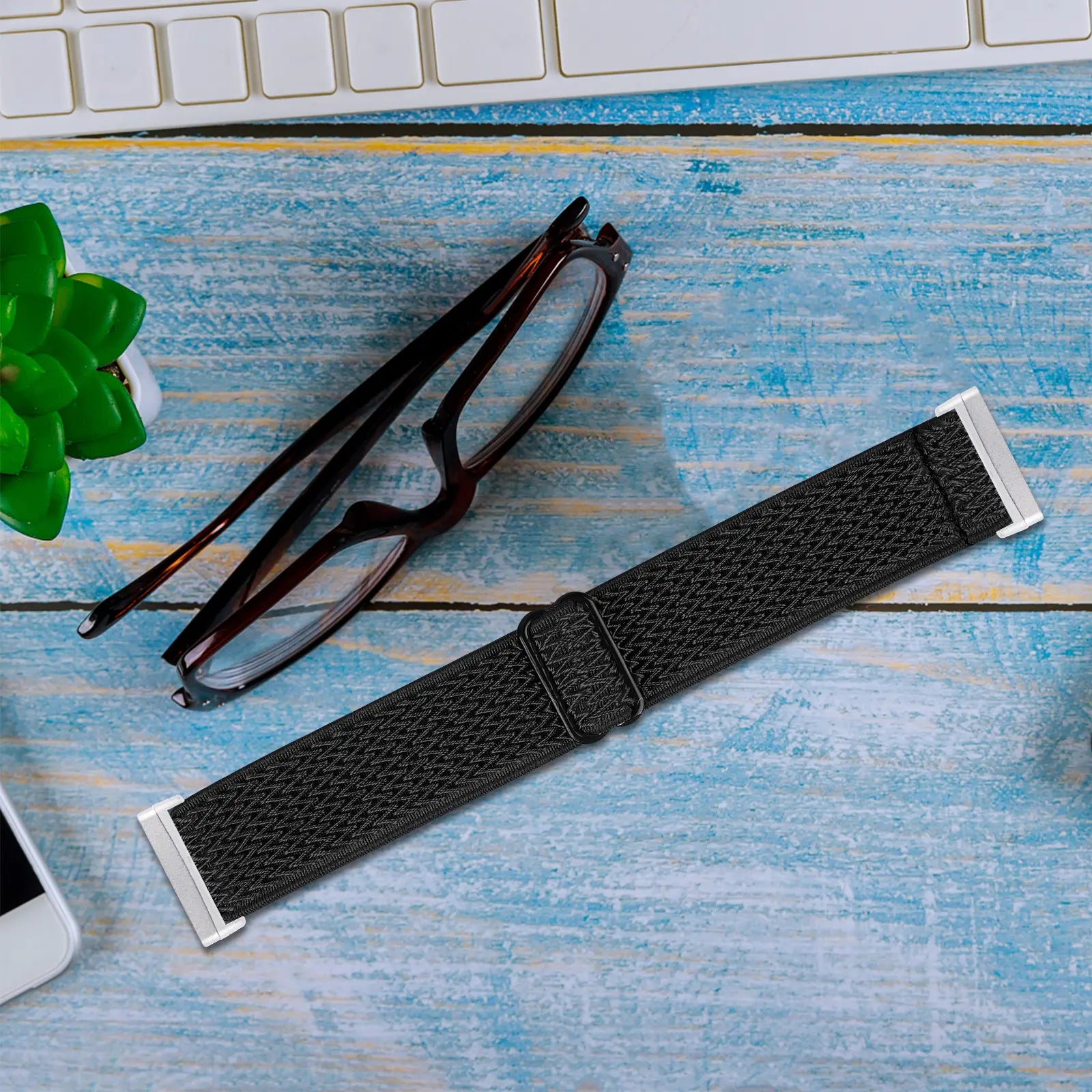 Fitbit Versa 3 Elastic Strap (Black)