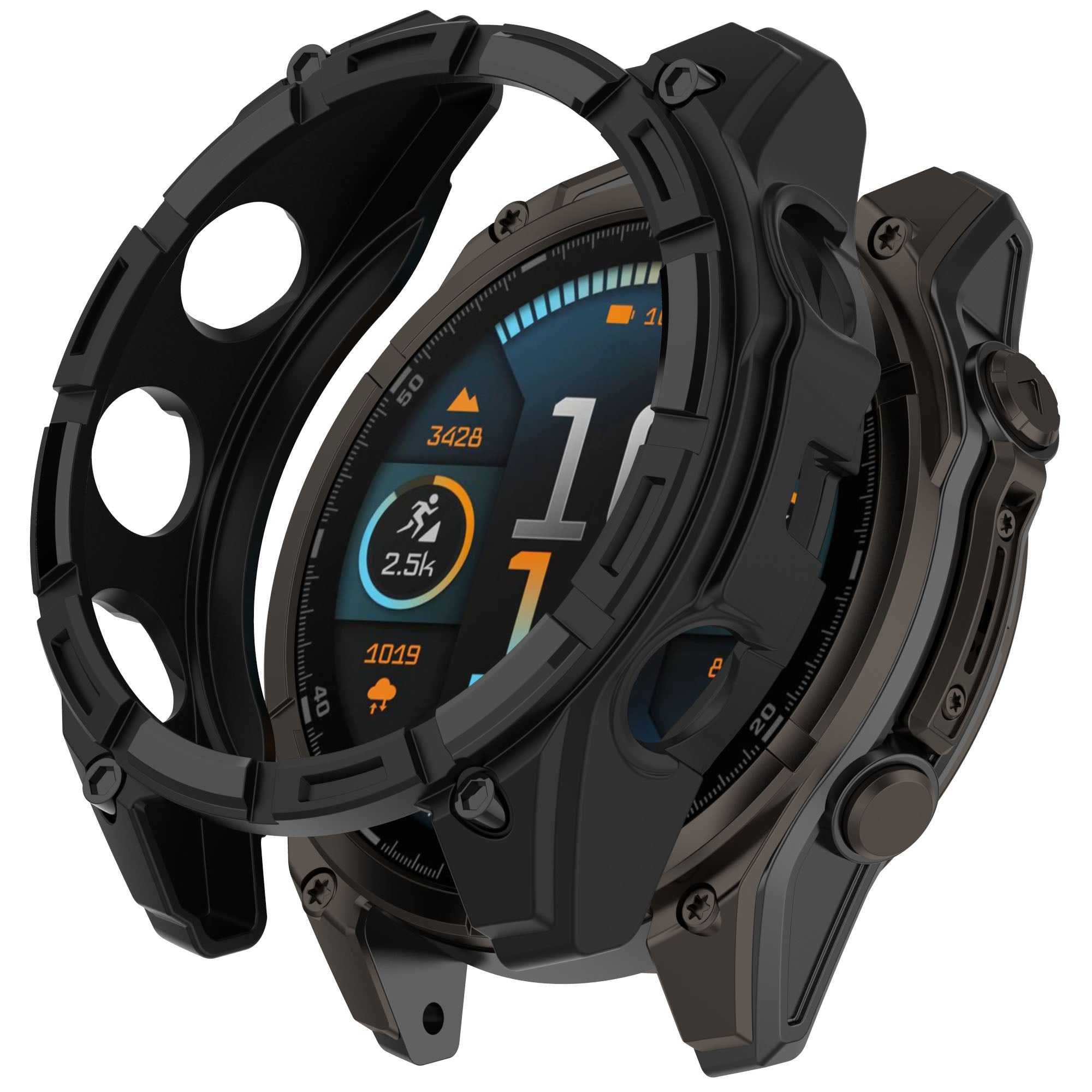Garmin Quatix 8 - 47mm Robuste TPU-Hülle (Schwarz)