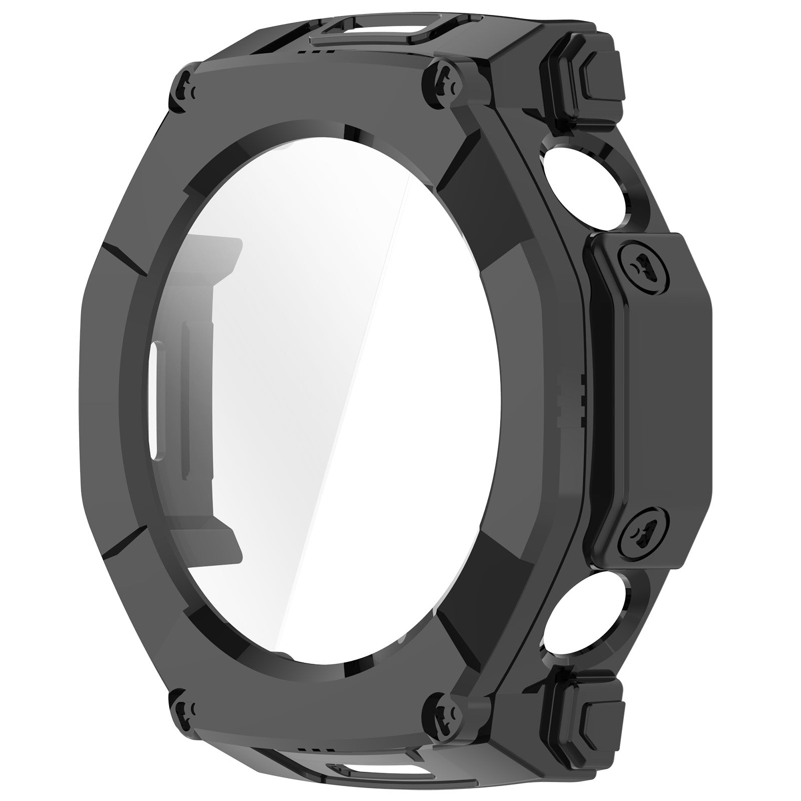 Amazfit T-Rex Ultra 2 PC Hülle mit Glas (Schwarz)