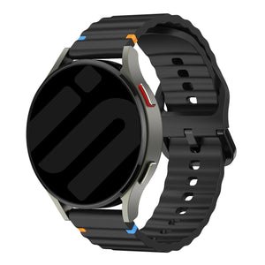 Huawei Watch Ultimate Wave Silikonarmband (Schwarz)