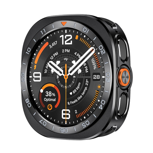 Samsung Galaxy Watch Ultra 2 Metal Case with Bezel (Black/Orange)