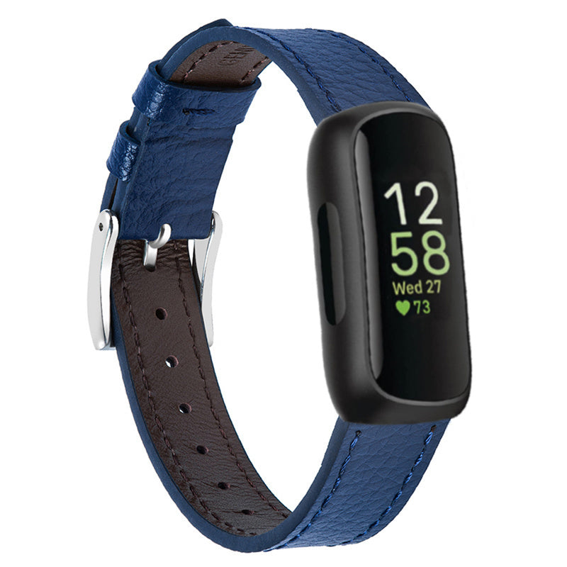 Fitbit Inspire Lederarmband (Dunkel Blau)