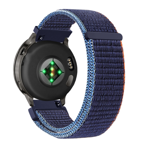 Bandz Garmin Forerunner 265s Nylon Loop Armband (Dunkel Blau Mix)