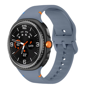 Samsung Galaxy Watch 8 - 44mm Silikonarmband (Grau/Blau)