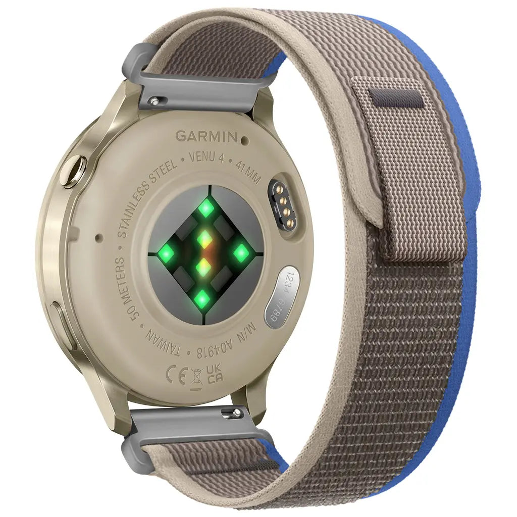 Garmin Forerunner 255 Trail Nylonarmband (Grau/Blau)