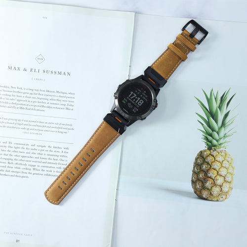 Garmin Descent G2 Genuine Leather Strap (Brown)