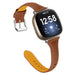 Fitbit Sense 2 Schlankes Lederarmband (Braun)