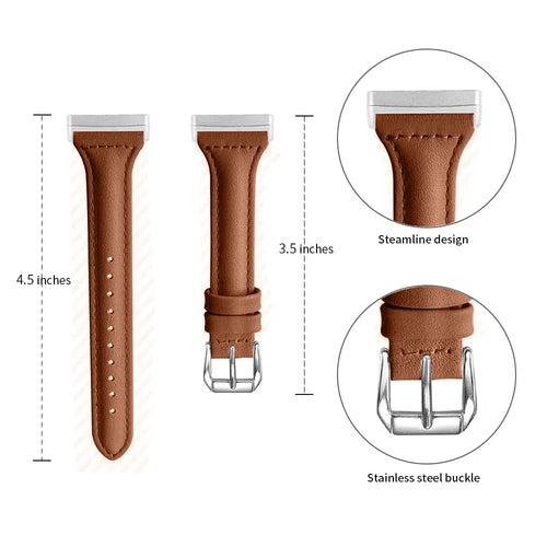 Slim Leather Strap, brown