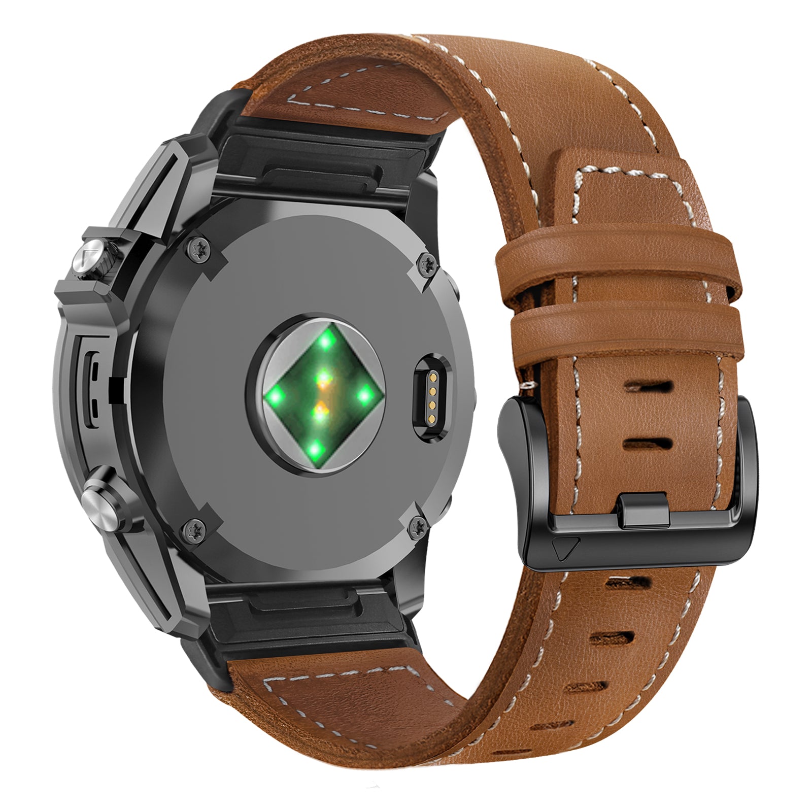 Garmin Fenix 7x Premium Leather Strap (Brown)