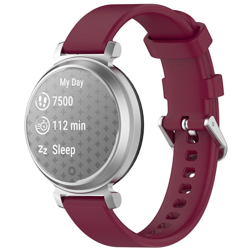Pebble Round 2 - 14mm Silicone Classic Strap (Wine Red)