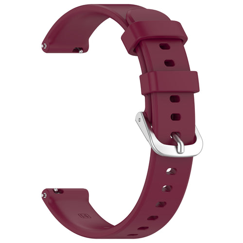 Pebble Round 2 - 14mm Silicone Classic Strap (Wine Red)