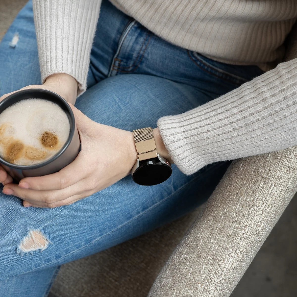 Samsung Galaxy Watch 6 - 40mm Milanese-Armband (Sekt)