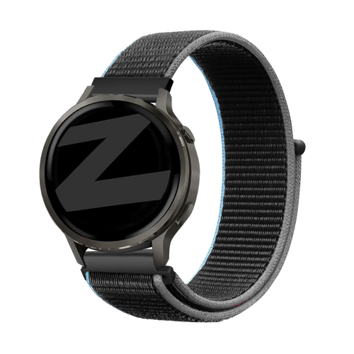 Bandz Garmin Forerunner 255 Nylon Loop Armband (Anthrazit)