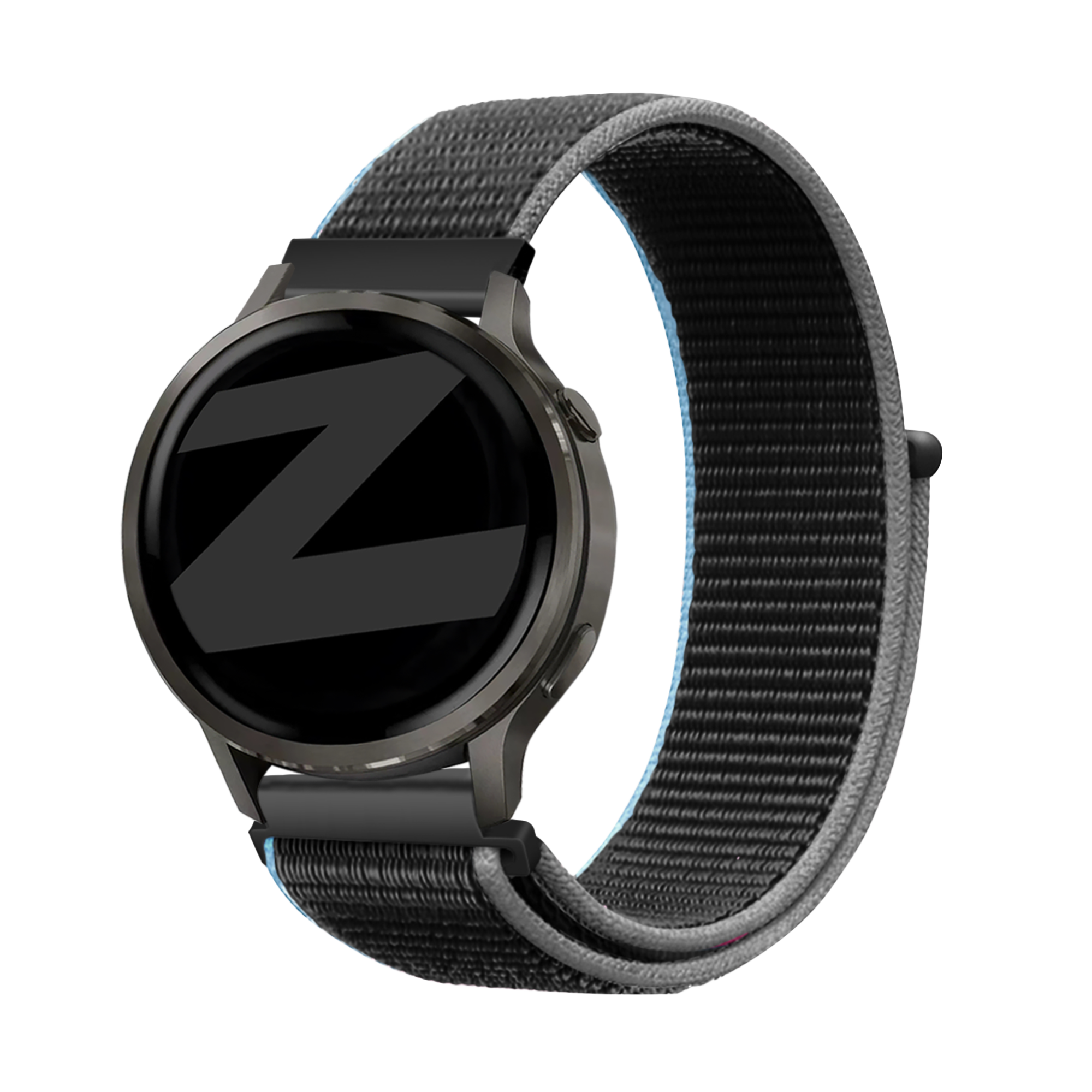 Bandz Garmin Vivoactive 4 Nylon Loop Armband (Anthrazit)