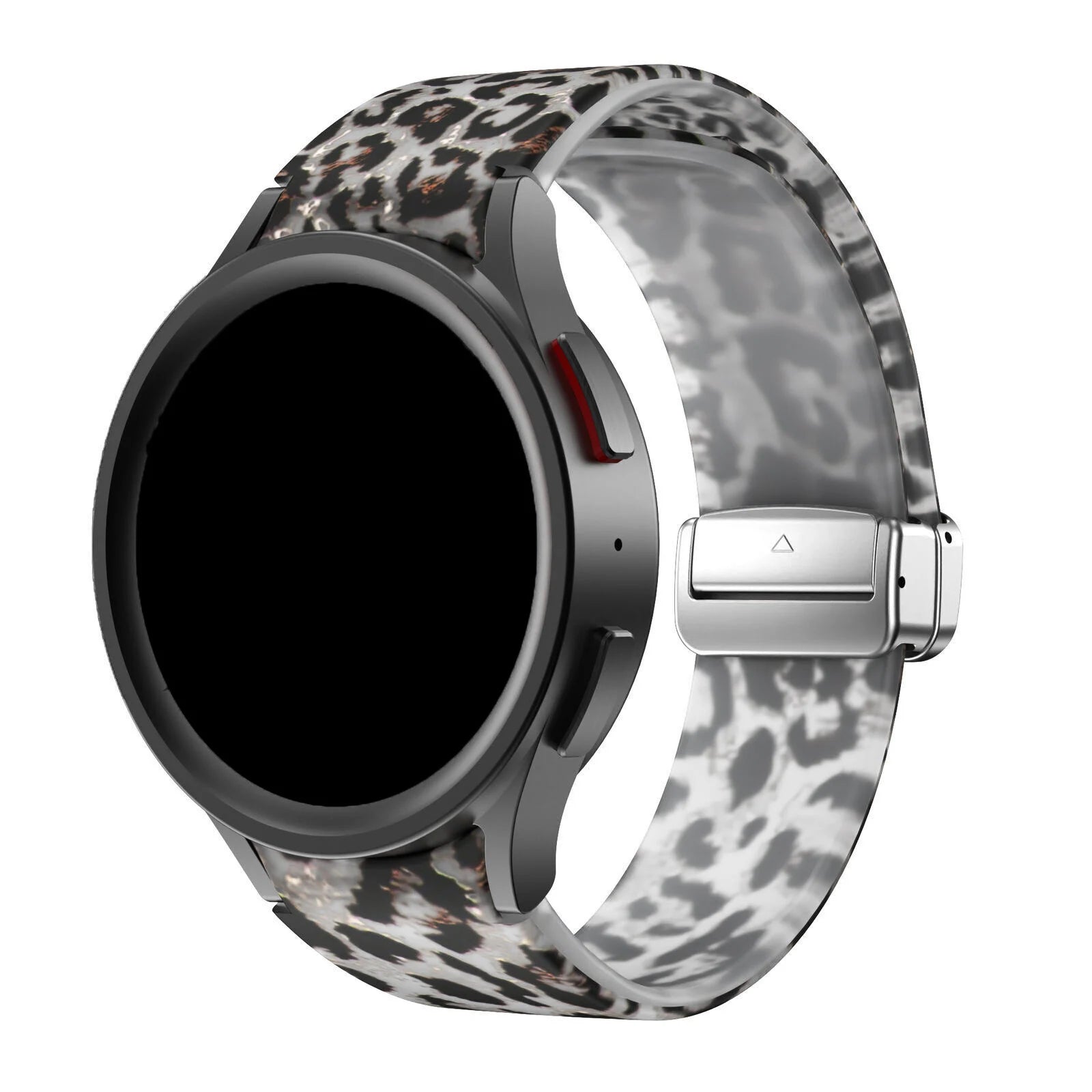 Samsung Galaxy Watch 4 44mm nachtleuchtendes D-Schnalle Armband Leopard