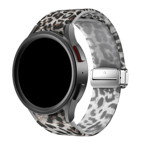 Samsung Galaxy Watch 4 Classic 42mm Glow in the Dark D-Buckle Strap Leopard