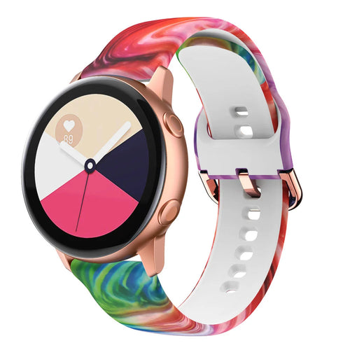 Uhrenarmband 20mm Silikon - Schnellverschluss (Bunt)