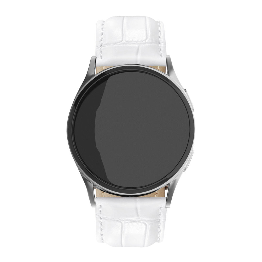 Xiaomi Watch 2 Geburstetes Lederarmband Krokodil (Weiß)
