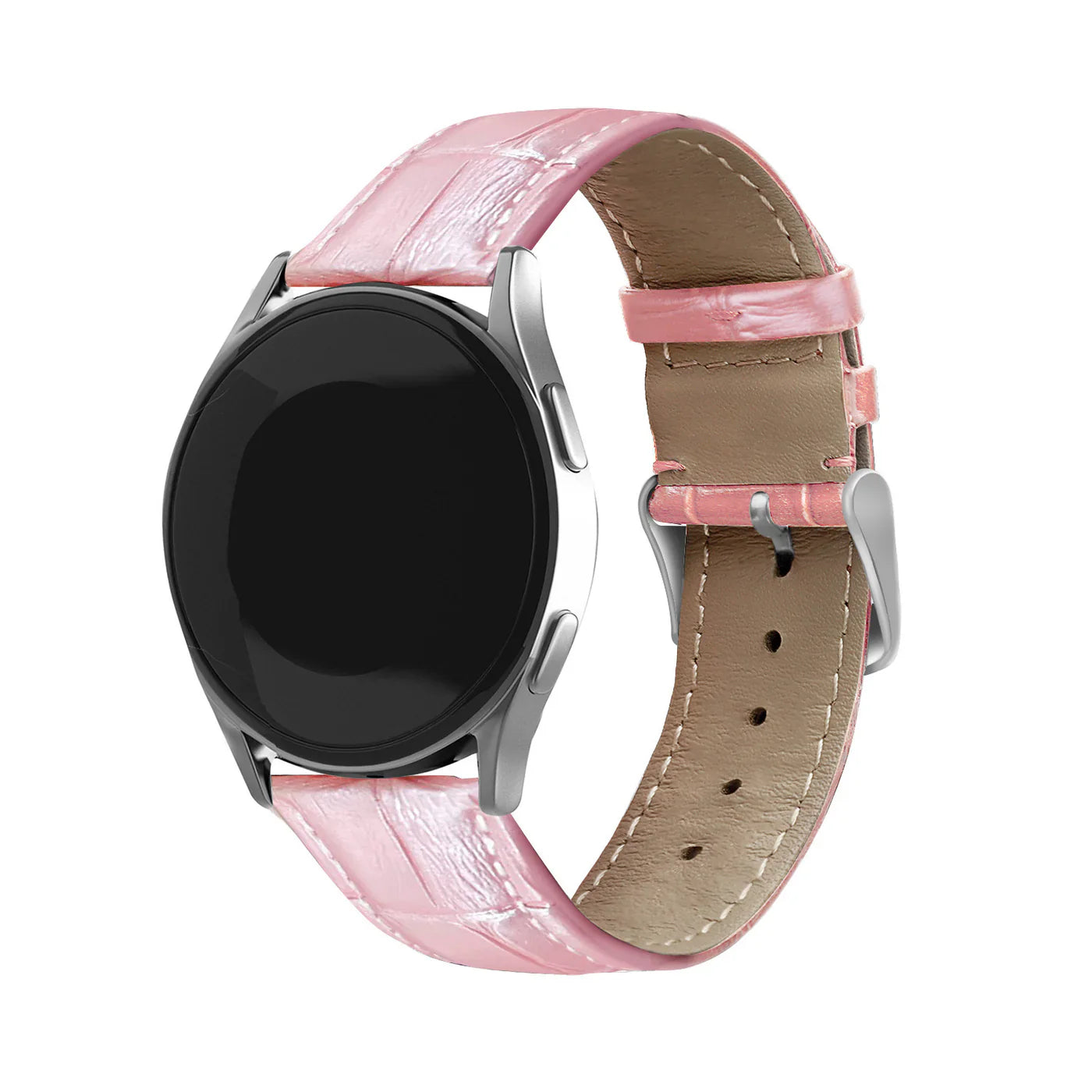 Withings ScanWatch Nova Gebürstetes Lederarmband Krokodil (Rosa)